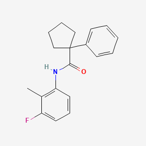 molecular formula C19H20FNO B2923421 N-(3-fluoro-2-methylphenyl)-1-phenylcyclopentane-1-carboxamide CAS No. 1023559-76-3
