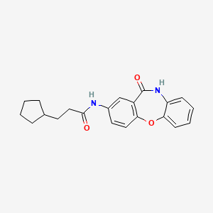 molecular formula C21H22N2O3 B2923427 3-cyclopentyl-N-(11-oxo-10,11-dihydrodibenzo[b,f][1,4]oxazepin-2-yl)propanamide CAS No. 921890-65-5