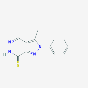 molecular formula C14H14N4S B292345 3,4-dimethyl-2-(4-methylphenyl)-2,6-dihydro-7H-pyrazolo[3,4-d]pyridazine-7-thione 