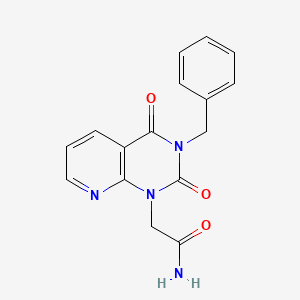 molecular formula C16H14N4O3 B2923456 2-(3-Benzyl-2,4-dioxopyrido[2,3-d]pyrimidin-1-yl)acetamide CAS No. 902960-11-6