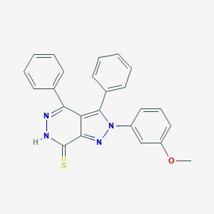 molecular formula C24H18N4OS B292346 2-(3-methoxyphenyl)-3,4-diphenyl-2,6-dihydro-7H-pyrazolo[3,4-d]pyridazine-7-thione 