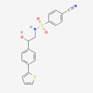 B2923470 4-cyano-N-{2-hydroxy-2-[4-(thiophen-2-yl)phenyl]ethyl}benzene-1-sulfonamide CAS No. 2380189-93-3