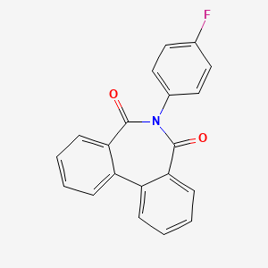 molecular formula C20H12FNO2 B2923477 6-(4-氟苯基)苯并[d][2]苯并氮杂卓-5,7-二酮 CAS No. 442567-72-8