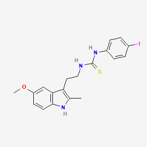 molecular formula C19H20IN3OS B2923479 1-(4-碘苯基)-3-(2-(5-甲氧基-2-甲基-1H-吲哚-3-基)乙基)硫脲 CAS No. 847390-21-0