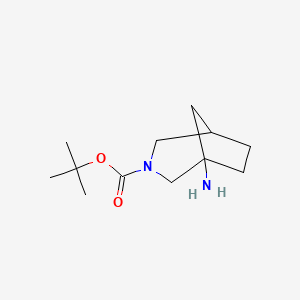 molecular formula C12H22N2O2 B2923481 叔丁基 1-氨基-3-氮杂双环[3.2.1]辛烷-3-羧酸酯 CAS No. 1780781-02-3