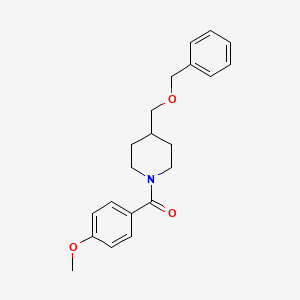 molecular formula C21H25NO3 B2923485 (4-((苄氧基)甲基)哌啶-1-基)(4-甲氧基苯基)甲酮 CAS No. 1226435-86-4