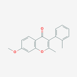 molecular formula C18H16O3 B2923489 7-methoxy-2-methyl-3-(2-methylphenyl)-4H-chromen-4-one CAS No. 315233-68-2