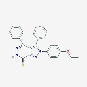 molecular formula C25H20N4OS B292349 2-(4-ethoxyphenyl)-3,4-diphenyl-2,6-dihydro-7H-pyrazolo[3,4-d]pyridazine-7-thione 