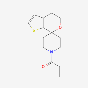 molecular formula C14H17NO2S B2923492 1-Spiro[4,5-dihydrothieno[2,3-c]pyran-7,4'-piperidine]-1'-ylprop-2-en-1-one CAS No. 2391620-11-2