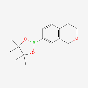 molecular formula C15H21BO3 B2923497 2-(Isochroman-7-yl)-4,4,5,5-tetramethyl-1,3,2-dioxaborolane CAS No. 1643572-75-1