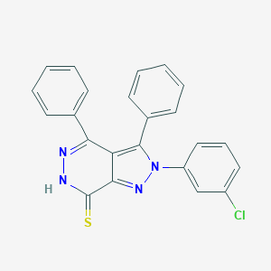 molecular formula C23H15ClN4S B292351 2-(3-chlorophenyl)-3,4-diphenyl-2,6-dihydro-7H-pyrazolo[3,4-d]pyridazine-7-thione 