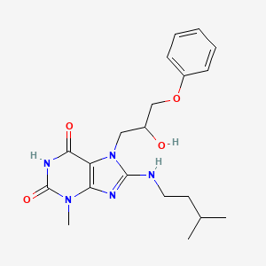 7-(2-hydroxy-3-phenoxypropyl)-8-(isopentylamino)-3-methyl-1H-purine-2,6(3H,7H)-dione