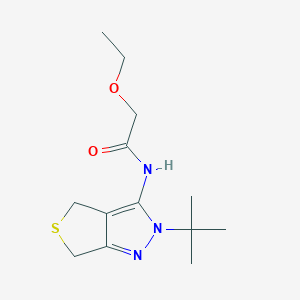molecular formula C13H21N3O2S B2923520 N-(2-tert-butyl-4,6-dihydrothieno[3,4-c]pyrazol-3-yl)-2-ethoxyacetamide CAS No. 893927-46-3