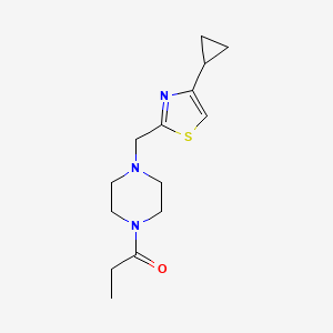 1-(4-((4-Cyclopropylthiazol-2-yl)methyl)piperazin-1-yl)propan-1-one