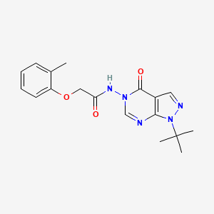 N-(1-(tert-butyl)-4-oxo-1H-pyrazolo[3,4-d]pyrimidin-5(4H)-yl)-2-(o-tolyloxy)acetamide
