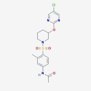 N-(4-((3-((5-chloropyrimidin-2-yl)oxy)piperidin-1-yl)sulfonyl)-3-methylphenyl)acetamide