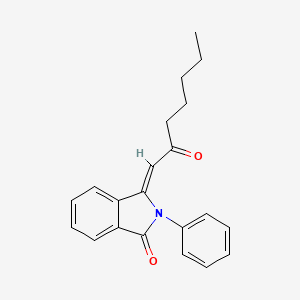 molecular formula C21H21NO2 B2923546 3-[(Z)-2-氧代庚叉]-2-苯基-1H-异吲哚-1(2H)-酮 CAS No. 338409-30-6