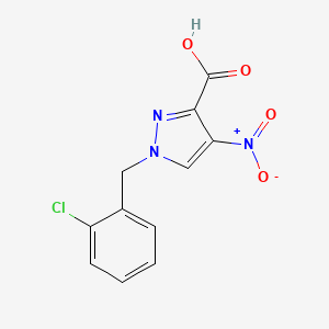 B2923548 1-[(2-chlorophenyl)methyl]-4-nitro-1H-pyrazole-3-carboxylic acid CAS No. 1281872-42-1