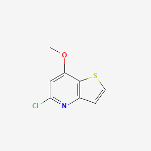molecular formula C8H6ClNOS B2923551 5-氯-7-甲氧基噻吩并[3,2-B]吡啶 CAS No. 90690-91-8