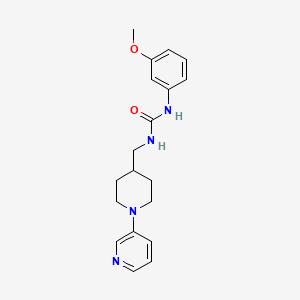 molecular formula C19H24N4O2 B2923561 1-(3-甲氧基苯基)-3-((1-(吡啶-3-基)哌啶-4-基)甲基)脲 CAS No. 2034258-04-1