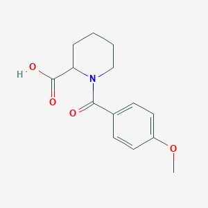 molecular formula C14H17NO4 B2923577 1-(4-Methoxybenzoyl)-2-piperidinecarboxylic acid CAS No. 1103529-63-0