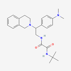 molecular formula C25H34N4O2 B2923583 N1-(tert-butyl)-N2-(2-(3,4-dihydroisoquinolin-2(1H)-yl)-2-(4-(dimethylamino)phenyl)ethyl)oxalamide CAS No. 923094-86-4