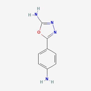 molecular formula C8H8N4O B2923584 5-(4-Aminophenyl)-1,3,4-oxadiazol-2-amine CAS No. 85788-76-7