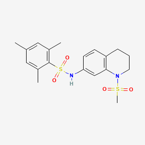 2,4,6-trimethyl-N-(1-methylsulfonyl-3,4-dihydro-2H-quinolin-7-yl)benzenesulfonamide