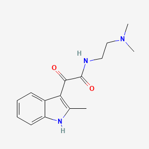 molecular formula C15H19N3O2 B2923587 N-(2-(二甲氨基)乙基)-2-(2-甲基-1H-吲哚-3-基)-2-氧代乙酰胺 CAS No. 852368-73-1