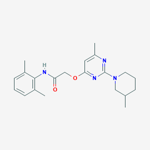 N-(2,6-dimethylphenyl)-2-{[6-methyl-2-(3-methylpiperidin-1-yl)pyrimidin-4-yl]oxy}acetamide