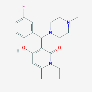 1-ethyl-3-((3-fluorophenyl)(4-methylpiperazin-1-yl)methyl)-4-hydroxy-6-methylpyridin-2(1H)-one