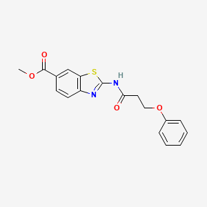 Methyl 2-(3-phenoxypropanamido)benzo[d]thiazole-6-carboxylate