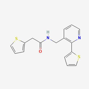 molecular formula C16H14N2OS2 B2923598 2-(thiophen-2-yl)-N-((2-(thiophen-2-yl)pyridin-3-yl)methyl)acetamide CAS No. 2034450-12-7