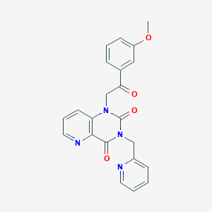 molecular formula C22H18N4O4 B2923599 1-(2-(3-methoxyphenyl)-2-oxoethyl)-3-(pyridin-2-ylmethyl)pyrido[3,2-d]pyrimidine-2,4(1H,3H)-dione CAS No. 941989-06-6