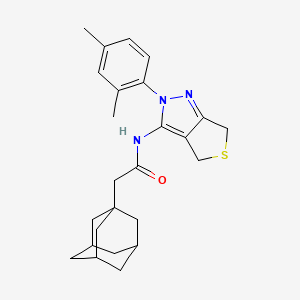 molecular formula C25H31N3OS B2923604 2-(1-adamantyl)-N-[2-(2,4-dimethylphenyl)-4,6-dihydrothieno[3,4-c]pyrazol-3-yl]acetamide CAS No. 396724-23-5