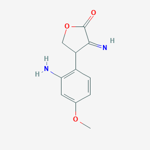 molecular formula C11H12N2O3 B292362 4-(2-amino-4-methoxyphenyl)-3-iminodihydro-2(3H)-furanone 