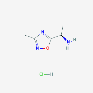 B2923626 (R)-1-(3-Methyl-1,2,4-oxadiazol-5-yl)ethanamine hydrochloride CAS No. 1225462-36-1