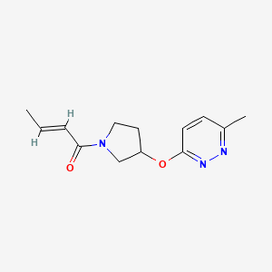 B2923634 (E)-1-(3-((6-methylpyridazin-3-yl)oxy)pyrrolidin-1-yl)but-2-en-1-one CAS No. 2035001-42-2