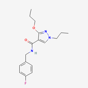 B2923638 N-(4-fluorobenzyl)-3-propoxy-1-propyl-1H-pyrazole-4-carboxamide CAS No. 1013765-28-0