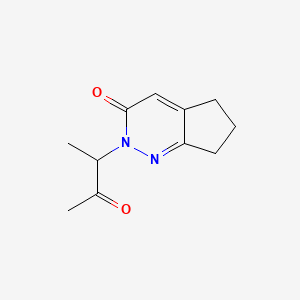 molecular formula C11H14N2O2 B2923643 2-(3-氧代丁-2-基)-2H,3H,5H,6H,7H-环戊[c]哒嗪-3-酮 CAS No. 2097873-16-8