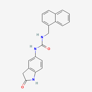 molecular formula C20H17N3O2 B2923651 1-(Naphthalen-1-ylmethyl)-3-(2-oxoindolin-5-yl)urea CAS No. 1171617-85-8