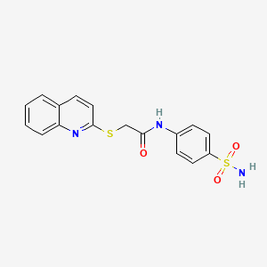 2-quinolin-2-ylsulfanyl-N-(4-sulfamoylphenyl)acetamide