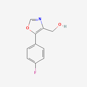 molecular formula C10H8FNO2 B2923660 [5-(4-氟苯基)-1,3-恶唑-4-基]甲醇 CAS No. 1538665-60-9