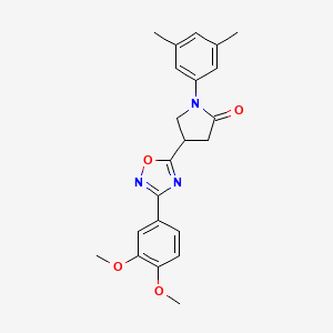 4-(3-(3,4-Dimethoxyphenyl)-1,2,4-oxadiazol-5-yl)-1-(3,5-dimethylphenyl)pyrrolidin-2-one