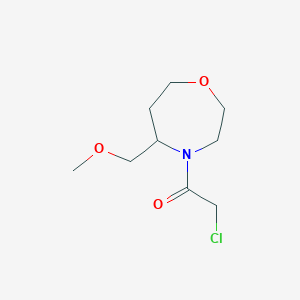 molecular formula C9H16ClNO3 B2923678 2-Chloro-1-[5-(methoxymethyl)-1,4-oxazepan-4-yl]ethanone CAS No. 2411239-26-2