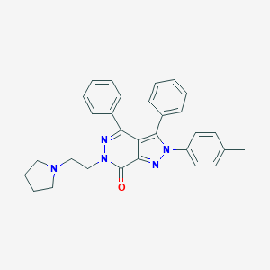 molecular formula C30H29N5O B292368 2-(4-methylphenyl)-3,4-diphenyl-6-[2-(1-pyrrolidinyl)ethyl]-2,6-dihydro-7H-pyrazolo[3,4-d]pyridazin-7-one 