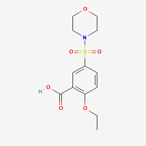 molecular formula C13H17NO6S B2923685 2-Ethoxy-5-(morpholinosulfonyl)benzenecarboxylic acid CAS No. 866156-09-4