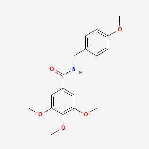 molecular formula C18H21NO5 B2923688 3,4,5-trimethoxy-N-(4-methoxybenzyl)benzamide CAS No. 346704-37-8