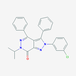 molecular formula C26H21ClN4O B292369 2-(3-chlorophenyl)-6-isopropyl-3,4-diphenyl-2,6-dihydro-7H-pyrazolo[3,4-d]pyridazin-7-one 