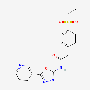 2-(4-(ethylsulfonyl)phenyl)-N-(5-(pyridin-3-yl)-1,3,4-oxadiazol-2-yl)acetamide